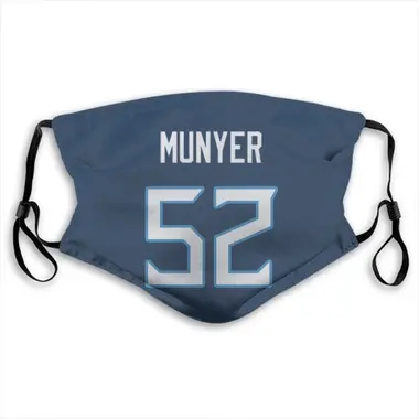 Daniel Munyer Name & Number Navy Tennessee Titans Face Mask