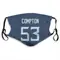 Will Compton Name & Number Navy Tennessee Titans Face Mask