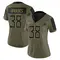 Women's Nate Brooks Tennessee Titans 2021 Salute To Service Jersey - Limited Olive