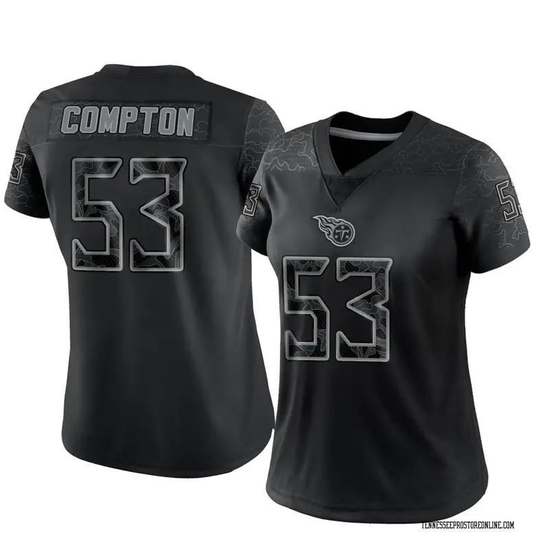Women's Will Compton Tennessee Titans Reflective Jersey - Limited Black